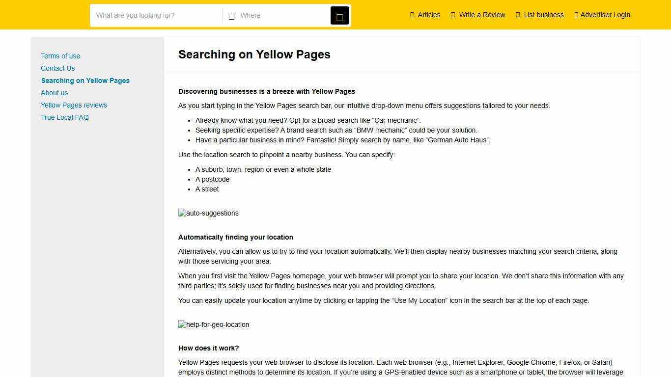 Searching on Yellow Pages | Yellow Pages®